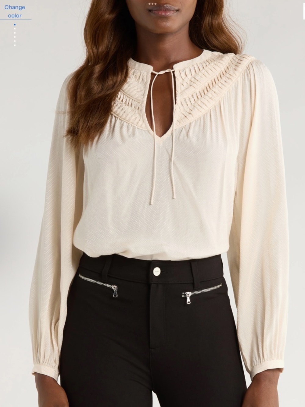 PAIGE Milani Swiss Dot Top, size XL